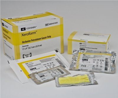 Xeroform Petrolatum Impregnated Dressing  4 X 4 Inch Gauze Bismuth Tribromophenate / Petrolatum Sterile EA/1