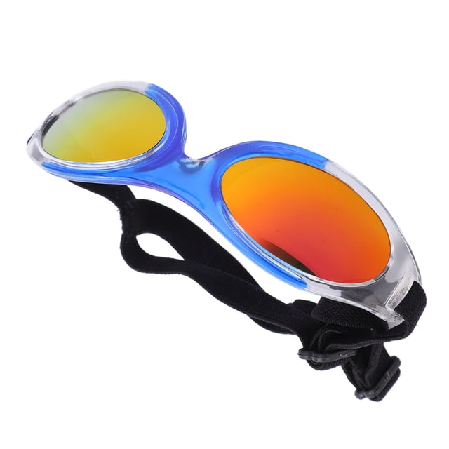 Lunettes de Soleil pour Chien, Lunettes de Protection UV Réglables Double Fixe Protéger les Yeux pour Petit Chien Rose, Noir Rouge, Bleu Rouge, Bleu Gris