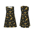 thumbnail image 7 of Lsque Hohey Bee Golden Embroidery Pattern Summer Dresses for Women – Sleeveless T-Shirt Swing Sundress, Perfect for the Beach and Casual Days, 7 of 7