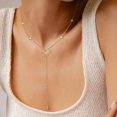 thumbnail image 2 of Gold Necklace for Women, 14K Gold Plated/Silver Lariat Necklace for Women Trendy Layered Y Necklace Gold Long Chain Necklaces Gold Summer Jewelry for Women Gift, 2 of 6