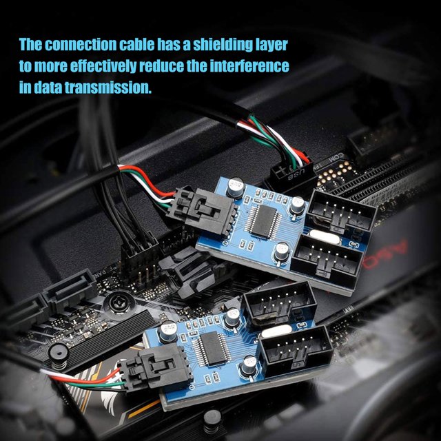 unbranded Adaptador USB Header Extension Con Conversor De 9 Para Uso En Motherboard