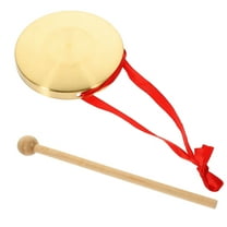 OUNONA Durable Hand Gong Copper Gong for Children with Clear Sound and Hanging Rope Ideal for Company Openings and Parties Golden 20 cm