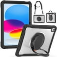 thumbnail image 2 of XYX For iPad 11th 2025/iPad 10th 2022 Case 10.9 inch, 360 Rotating Hand Grip, Shoulder Strap, Heavy Duty Drop Protection, Transparent, 2 of 7