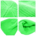 thumbnail image 3 of Paquete de 2 gorros de invierno para mujer, gorro de punto elástico, cálido y acogedor, plegable, 3 of 5