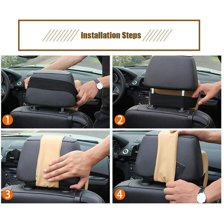 Pinshang Car Seat Headrest Neck Rest Cushion Ergonomic Car Neck Pillow Durable Memory Foam Carseat Neck Support, Black