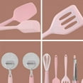 5PCS Cooking Utensils Sets, Pink Kitchen Utensil Sets Mini Silicone