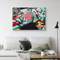 thumbnail image 2 of PixonSign Canvas Print Wall Art Graphic Warhol Paint Splatter Graffiti & Street Art Comics Digital Art Modern Art Bohemian Portrait Fun Multicolor Ultra for Living Room, Bedroom, Office - 32"x48", 2 of 5
