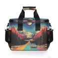 thumbnail image 7 of FORMRS Insulated Cooler Bag 24 Cans Capacity Soft Leakproof Lunch Box with Side Pockets, Colorful Road, 7 of 7