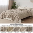 thumbnail image 6 of PHF 100% Cotton Muslin Queen Blanket, 90" x 90", 4-Layer Lightweight and Breathable Blanket, Luxuriously Soft Gauze Blanket for Couch Bed, Light Tan, 6 of 6