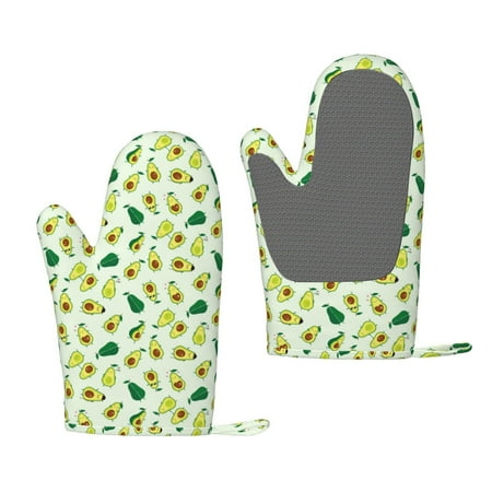 

Hirioo Cartoon Fruit for Silicone Oven Mitts for BBQ Baking Cooking Set of 2 Heat Resistant 260℃ Non-Slip Kitchen Essentials