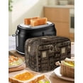 thumbnail image 4 of Farmhouse Wooden Small Toaster Cover 2 Slice, Kitchen Appliance Covers, Old Vintage Antique Time Cottage Scene Toaster Oven Cover with Loop, Bread Machine Cover Polyester Dust Cover Protection, 4 of 4