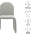 thumbnail image 3 of Side Dining Chair, Gray, Fabric, Bar Pub Cafe Bistro Dining Kitchen Hospitality Restaurant, Modern Contemporary, HB37863, 3 of 10