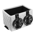thumbnail image 2 of Portavasos universal 2 en 1 para coche, caja de pañuelos colgante, caja de almacenamiento para reposabrazos Blanco, 2 of 9
