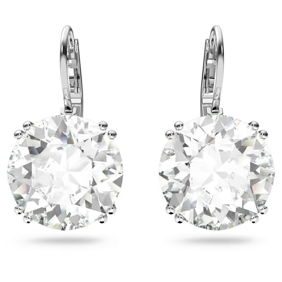 Swarovski Millenia Drop Earrings - Round Cut - White - Rhodium Plated