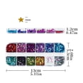 thumbnail image 2 of 4th Of July Patriotic Star Nail Arts Glitter Charms Sequins DIY Decoration Supplies For Women Girls 12 Color Nail Design Accessories, 2 of 8