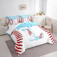 thumbnail image 2 of Manfei Baseball Initial L Bedding Comforter Set 7 Pieces,Ice Cream Full Bedding Set, 2 of 7