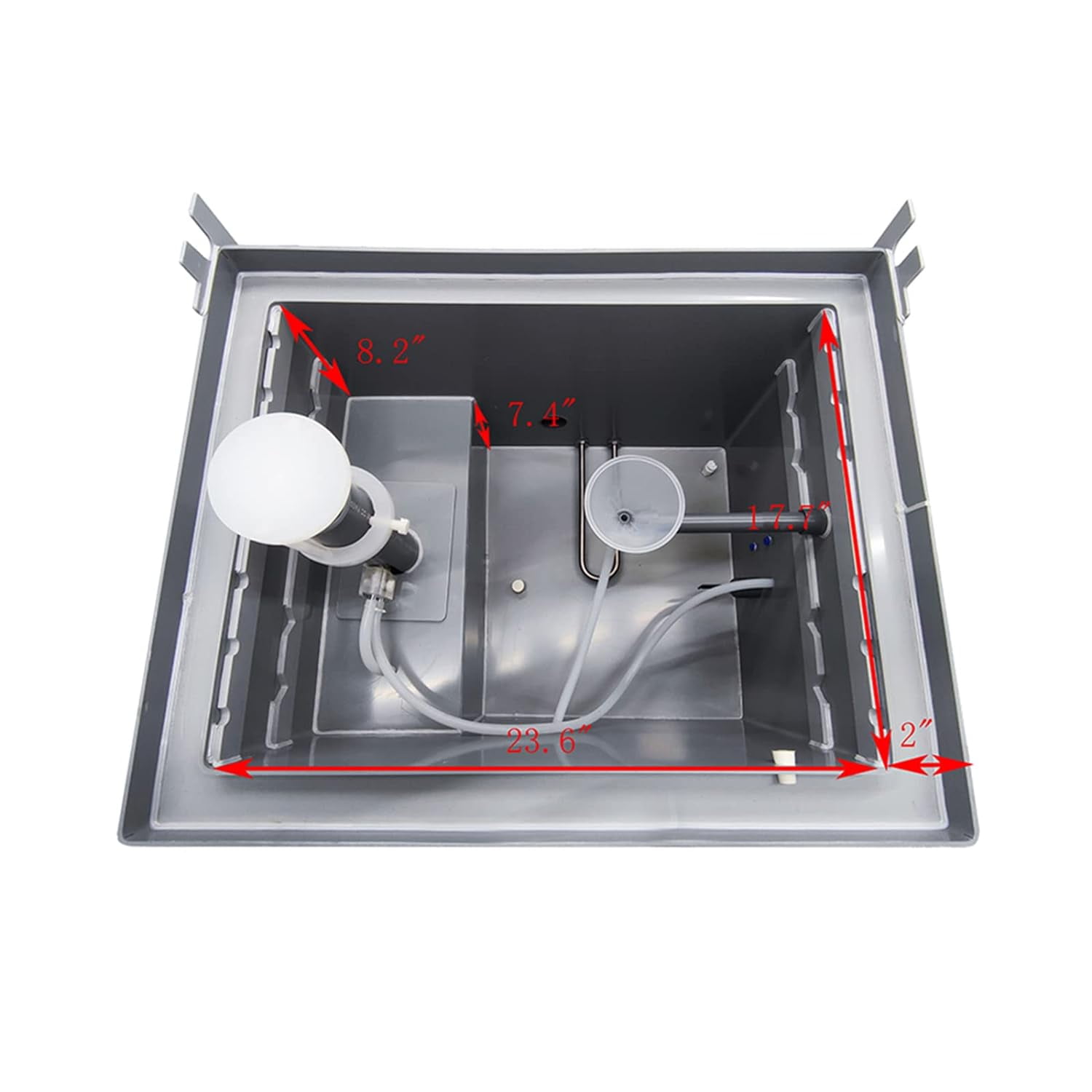EQCOTWEA Salt Water Spray Testing Chamber Fog Corrosion Tester with Timing Function ABS Shell