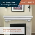 thumbnail image 2 of Mantels Direct Salem 48 Inch Wood Mantel Shelf With Arched Corbels - White, 2 of 8