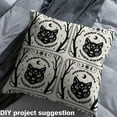 thumbnail image 2 of Homewish Cute Cartoon CatFabric by the Yard 1 Yard,Kawaii Kitten Home Decor Fabric by the Yard,Black Beige Sewing Fabric For Kids,Ultra Soft Home Decor, 2 of 6