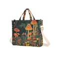 thumbnail image 7 of FORMRS Womens Corduroy Tote Bag Crossbody Shoulder Handbag with Pocket, Forest Mushroom, 7 of 7