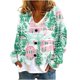 thumbnail image 2 of Puntoco Chaqueta Informal Con Botones Y Estampado Navideño Para Mujer, 2 of 5