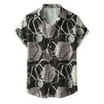 thumbnail image 3 of Eashery Mens Blouse Shirt Lapel T Shirts Men Button-Down Dress Shirt Black 4XL, 3 of 5