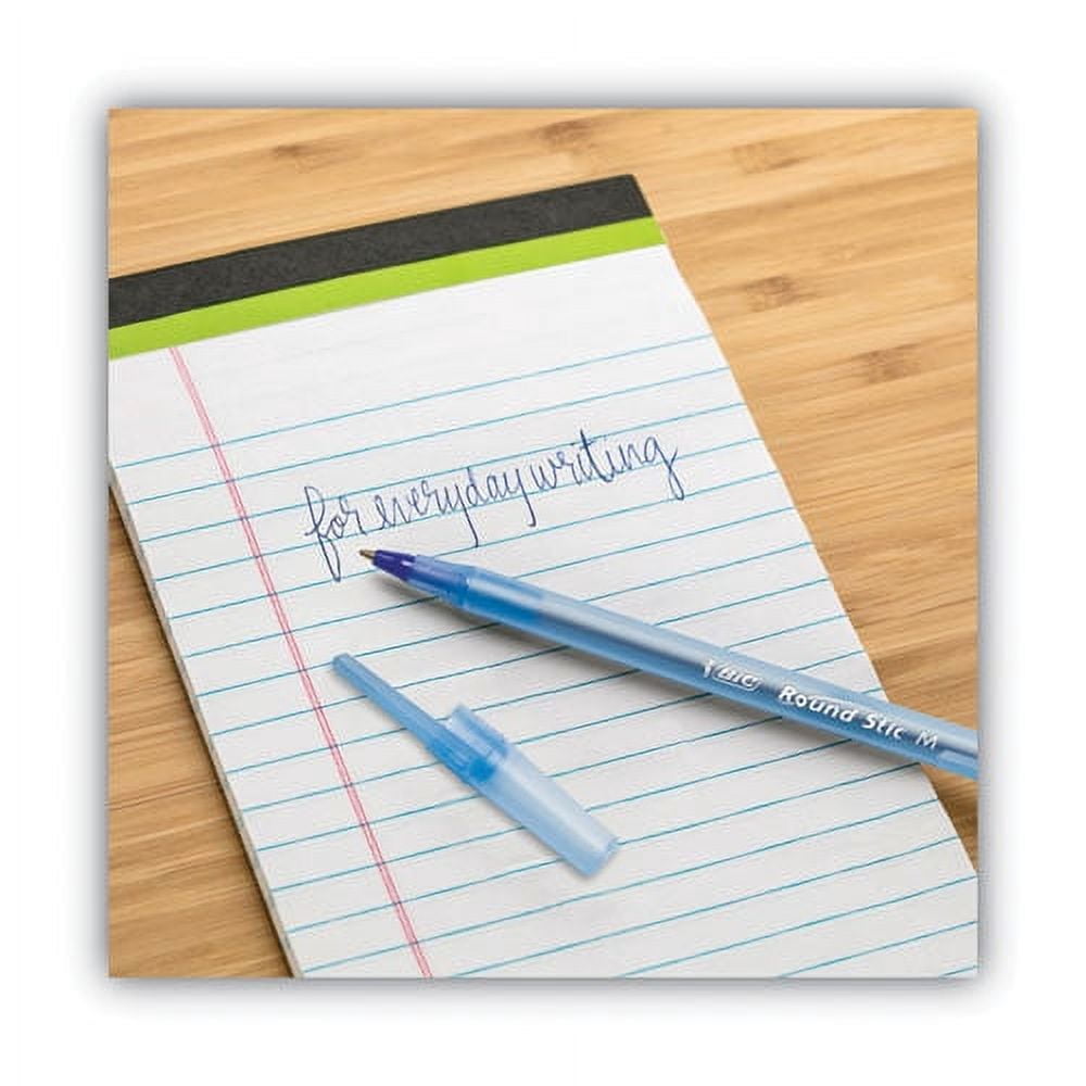 Round Stic Xtra Life Ballpoint Pen, Stick, Medium 1 Mm, Blue Ink, Translucent Blue Barrel, Dozen | Bundle of 10 Dozen