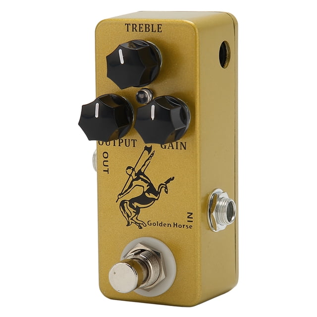 Pedal de efectos de guitarra Overdrive Bling Bling Golden Horse Aleación de aluminio