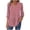 Hot Pink, variant on HAiming Striped Blouses for Women Dressy Casual 3/4 Length Sleeve V Neck Loose Tops Basic Shirt Fall Trendy Clothes