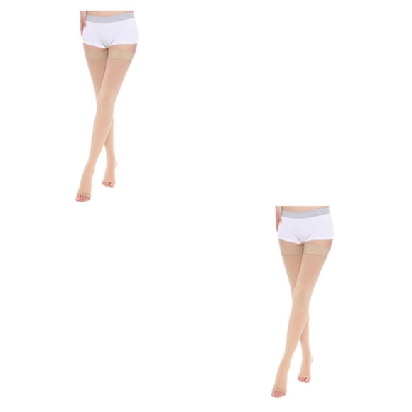 Qarigey Manténgase abrigado y elegante con estas modernas medias por encima de la rodilla Medias de compresión médicas suaves Type4 NO4