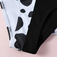 thumbnail image 5 of Fesfesfes Girls Swimsuit 3 Piece Bathing Suits Cow Print Bikini Tankini Set Beach Swimwear with Shorts Bikini Swimwear for 6-13 Years(Black,10-11Years), 5 of 5