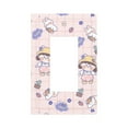 thumbnail image 1 of DouZhe 1-Gang Decorator/Rocker Wallplate, Cartoon Rabbit Girl Decorative Wall Plates, 1 of 7