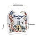thumbnail image 3 of Never Forget 9/11 Patriotic Cap We Will Remember Twin Towers Floral USA Flag Embroidered Adjustable Baseball Hat for Men Women, 3 of 5