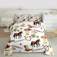 thumbnail image 3 of Manfei Western Cowboy Queen Comforter Set,Retro Horseshoe Boots Bedding Sets,Rustic Farmhouse Cabin Bedding Comforter Set For Boys Kids,Ultra Soft Home Decor Reversible,3 Pieces, 3 of 9