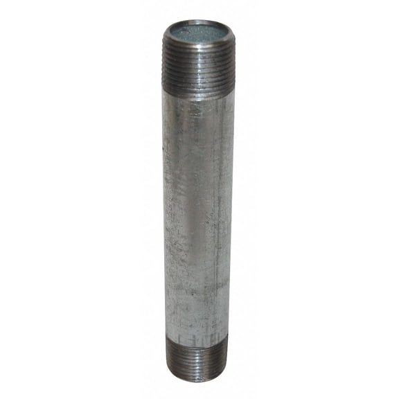 3/8" x 5" Galvanized Steel Nipple, Pipe Schedule 40