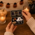 thumbnail image 5 of Mini Pocket Halloween Ghost Tin Box Set, Portable Metal Storage Case,Vintage Cute Halloween Decor Indoor Desk Ornament, Spooky Halloween Theme Decor for Home & Gift（D）, 5 of 5