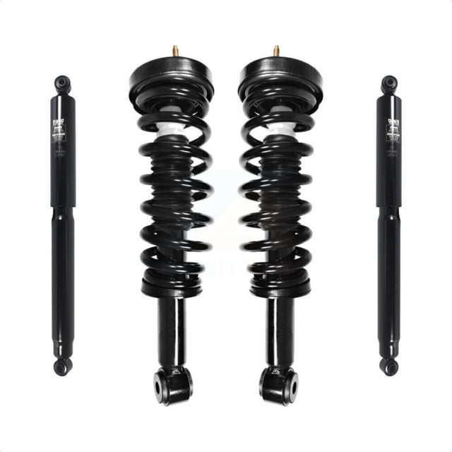 Transit Auto Front Rear Complete Suspension Shocks Strut and Coil Spring Mount Assemblies Kit for Car Ford F-150 Excludes All Wheel Drive Torsion - Left Right (Driver Passenger) K78M-100308