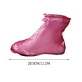 thumbnail image 2 of qILAKOG Waterproof Shoe Covers, 1 Pair of Reusable Silicone Anti-Slip Shoe Covers, Rain Shoe Covers With Zippers, Men and Women Rain Outdoor(Pink L), 2 of 4