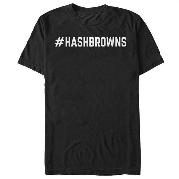 Women's CHIN UP Hashtag Hashbrowns Boyfriend Graphic Tee Black 2X Large