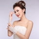 thumbnail image 4 of Guantes de boda Sunnimix lentejuelas de encaje Blanco sin dedos muñeca, 4 of 8