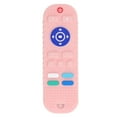 thumbnail image 1 of Juguetes de dentición con control remoto de silicona, suaves, con simulación de TV, para bebés, mordedores masticables con control remoto para niños y niñas, color rosa, 1 of 14