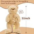 thumbnail image 2 of MorisMos 51'' Giant Teddy Bear with One Bear Plush Toy, 2 of 7