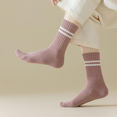 thumbnail image 2 of Sookeceks 6 Pairs Women Cotton Striped Crew Socks, Casual Warm Soft Calf Socks for Girls and Ladies Socks Size 5-9, 2 of 7