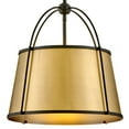 thumbnail image 3 of 4894BK-LDB-Hinkley Lighting-Clarke - 12W 1 LED Large Pendant-16.25 Inches Tall and 16.25 Inches Wide-Black/Lacquered Dark Brass Finish, 3 of 10