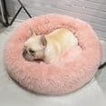thumbnail image 1 of Multi-colour Faux Fur Fluffy Round Pet Bed For Dog & Cat, Calming Dog Bed & Cat Bed, 1 of 18