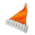thumbnail image 2 of Christmas Santa Claus Hat for Adult Soft Plush Holiday Hat Orange Free Size, 2 of 2
