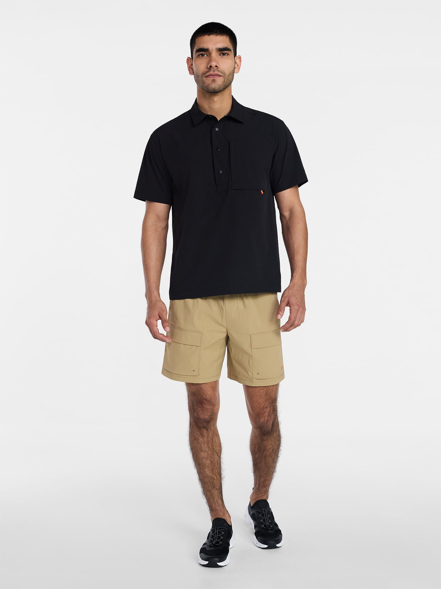Ozark Trail Men's Popover Shirt with Short Sleeves, Sizes S-3XL