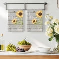 thumbnail image 3 of You Are My Sunshine Kitchen Towels Set of 3, Yellow Sunflowers Cute Bees Heart Retro Wood Absorbent Dish Towels for Kitchen, Microfiber Hand Towel, Quick Drying Tea Towel for Cleaning Dishcloths, 3 of 7
