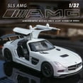 thumbnail image 3 of Diecast 1:32 Mercedes Benz SLS AMG Alloy Super Sports Car Model Simulation Sound And Light Toy Holiday Gift For Friends Collect Yellow, 3 of 6