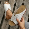 thumbnail image 5 of NOKIO Beach Slippers for Women Fashion Summer Solid Wedges Breathable Slip On Open Toe Sandals Beach Shoes, 5 of 6